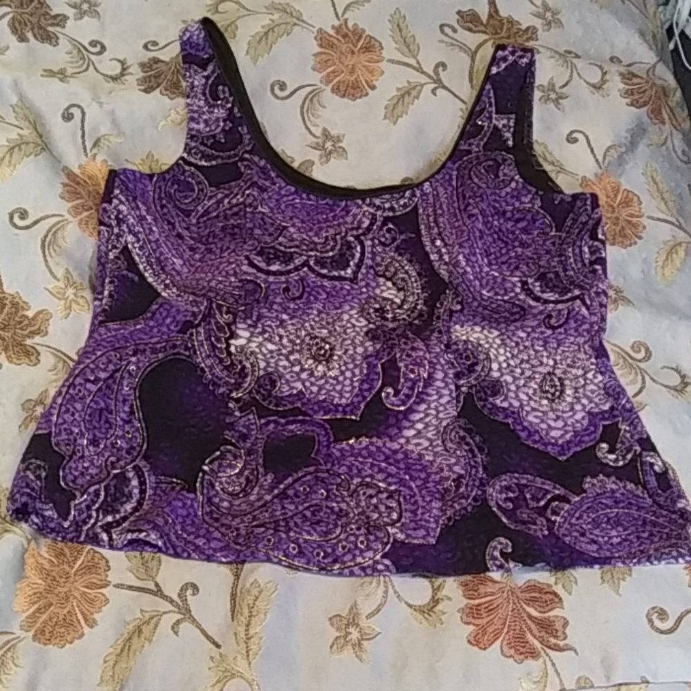 Purple flowery tops